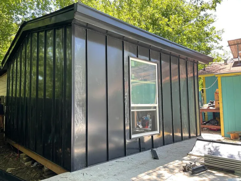 Black standing seam metal wall panels for Metal Roof Installation in Bayou Cane